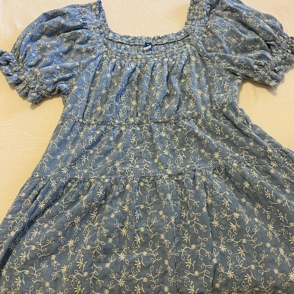 Old Navy Dresses & Skirts - Old Navy Blue Mini Dress with White Floral Embroidery